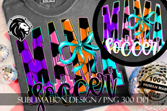 Coquette Neon Soccer Mama Sublimation PNG Product Image 4