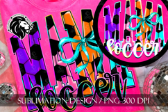 Coquette Neon Soccer Mama Sublimation PNG Product Image 5