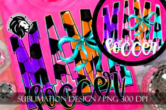 Coquette Neon Soccer Mama Sublimation PNG Product Image 5