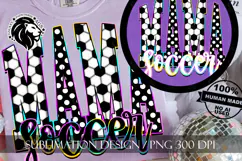 Soccer Mama Sublimation PNG, Colorful, Polka Dots Product Image 1