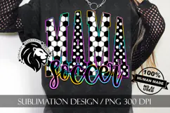 Soccer Mama Sublimation PNG, Colorful, Polka Dots Product Image 6
