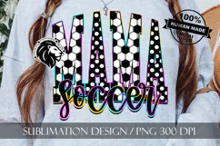 Soccer Mama Sublimation PNG, Colorful, Polka Dots Product Image 7