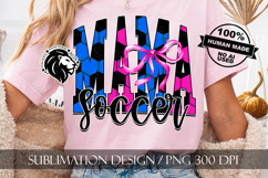 Blue Pink Coquette Soccer Mama Sublimation PNG Product Image 4