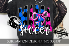 Blue Pink Coquette Soccer Mama Sublimation PNG Product Image 7