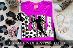 Gold Soccer Nana Sublimation PNG, Leopard, Polka Dots Product Image 2