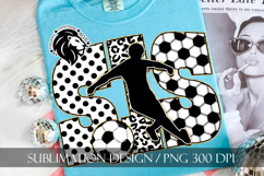 Gold Soccer Sis Sister Sublimation PNG, Leopard, Polka Dots Product Image 4