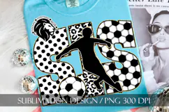 Gold Soccer Sis Sister Sublimation PNG, Leopard, Polka Dots Product Image 4
