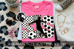 Gold Soccer Sis Sister Sublimation PNG, Leopard, Polka Dots Product Image 2