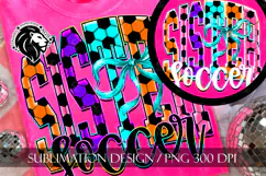 Coquette Neon Soccer Sister Sublimation PNG Product Image 4
