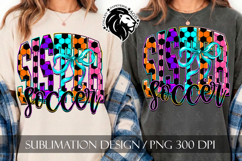 Coquette Neon Soccer Sister Sublimation PNG Product Image 6