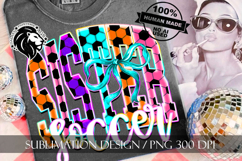 Coquette Neon Soccer Sister Sublimation PNG Product Image 9