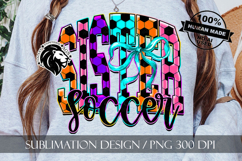 Coquette Neon Soccer Sister Sublimation PNG Product Image 2