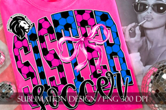 Blue Pink Coquette Sister Sublimation PNG Product Image 3