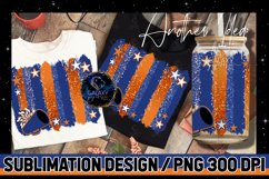 Cheer Background Sublimation Design PNG | Blue Orange Cheer Product Image 1
