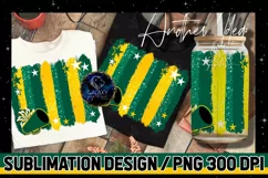 Cheer Background Sublimation Design PNG | Green Yellow Cheer Product Image 1