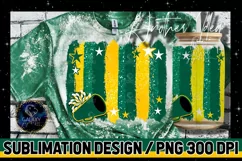 Cheer Background Sublimation Design PNG | Green Yellow Cheer Product Image 3