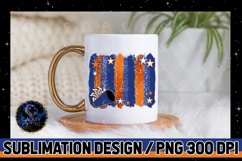 Cheer Background Sublimation Design PNG | Blue Orange Cheer Product Image 2