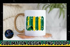 Cheer Background Sublimation Design PNG | Green Yellow Cheer Product Image 2