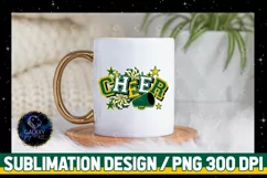 Cheer Sublimation Design PNG | Green Yellow Cheer Product Image 3