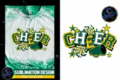 Cheer Sublimation Design PNG | Green Yellow Cheer Product Image 5