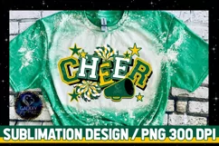 Cheer Sublimation Design PNG | Green Yellow Cheer Product Image 2