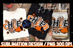 Cheer Sublimation Design PNG | Black Orange White Product Image 2