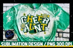 Cheer Aunt Sublimation Design PNG |Cheer Aunt Green Yellow Product Image 2