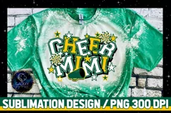 Cheer Mimi Sublimation Design PNG | Green Yellow Cheer Mimi Product Image 2