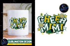 Cheer Mimi Sublimation Design PNG | Green Yellow Cheer Mimi Product Image 4
