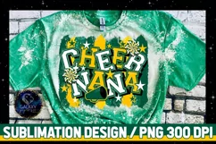 Cheer Nana Sublimation Design PNG | Green Yellow Cheer Nana Product Image 2