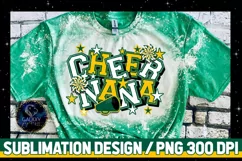 Cheer Nana Sublimation Design PNG | Green Yellow Cheer Nana Product Image 2