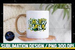 Cheer Nana Sublimation Design PNG | Green Yellow Cheer Nana Product Image 3