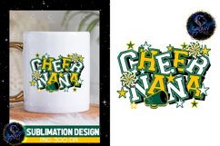 Cheer Nana Sublimation Design PNG | Green Yellow Cheer Nana Product Image 4