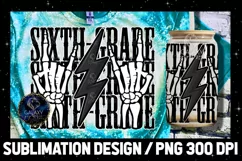 Rock Teacher Sixth Grade Sublimation Design PNG, 6th Grade Product Image 2