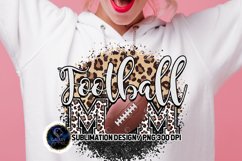 Football Mom Sublimation Design PNG | Leopard Football Mom Product Image 1