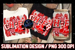 Cheer Mom Sublimation Design PNG | Cheer Mom Red White Product Image 2