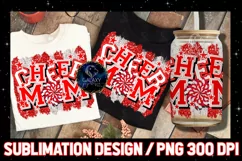 Cheer Mom Sublimation Design PNG | Cheer Mom Red White Product Image 2
