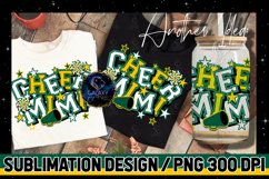 Cheer Mimi Sublimation Design PNG | Green Yellow Cheer Mimi Product Image 1