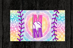 Tie Dye Baseball Mom 16oz Glass Can Wrap Sublimation Product Image 3