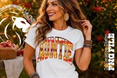 Fall Gingham Wood Auntie, DTF Design, PNG Product Image 3