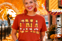 Fall Gingham Wood CNA, DTF Design Product Image 1