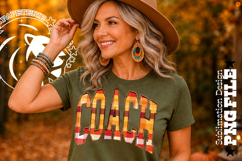 Fall Gingham Wood Coach, DTF Design, PNG Product Image 3