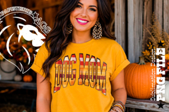 Fall Gingham Wood Dog Mom, DTF Design, PNG Product Image 2