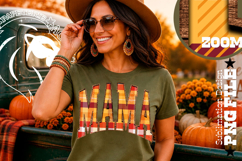 Fall Gingham Wood Mama, Mom, DTF Design, PNG Product Image 1