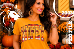 Fall Gingham Wood Wifey, DTF Design, PNG Product Image 1