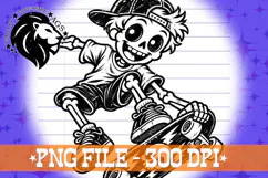 Boy Skeleton Halloween, Grunge, PNG, Kids Halloween Product Image 2