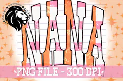 Fall Nana, Gingham, DTF Design, PNG Product Image 2