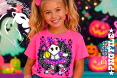 Striped Softball Ghost Halloween Design PNG Product Image 3