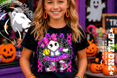 Striped Softball Ghost Halloween Design PNG Product Image 2
