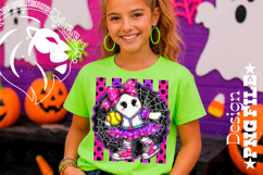 Striped Softball Ghost Halloween Design PNG Product Image 1